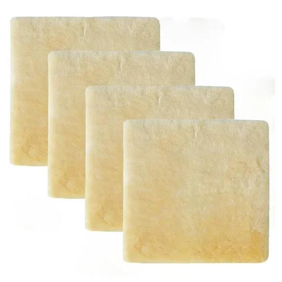 Natural Medical Classic Sheepskin Chair Pad4-PieceCornsilk17x17